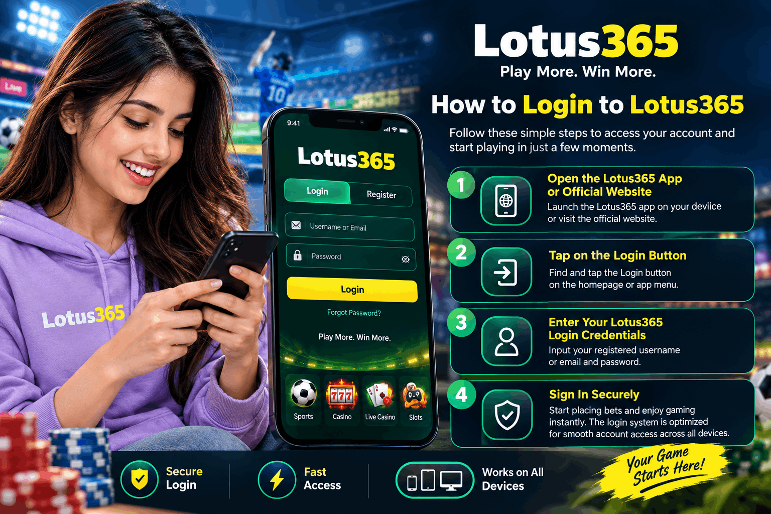 Lotus365 App Login Process