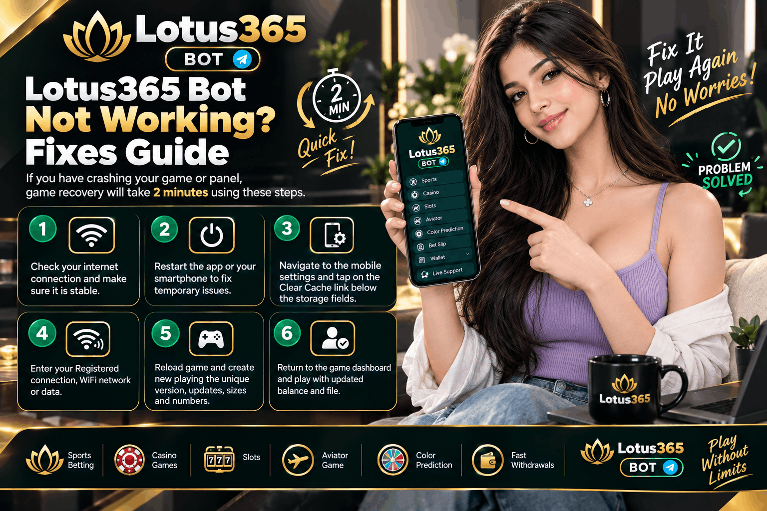 Lotus365 bot not working